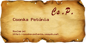 Csonka Petúnia névjegykártya