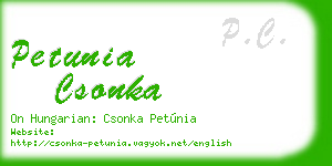 petunia csonka business card